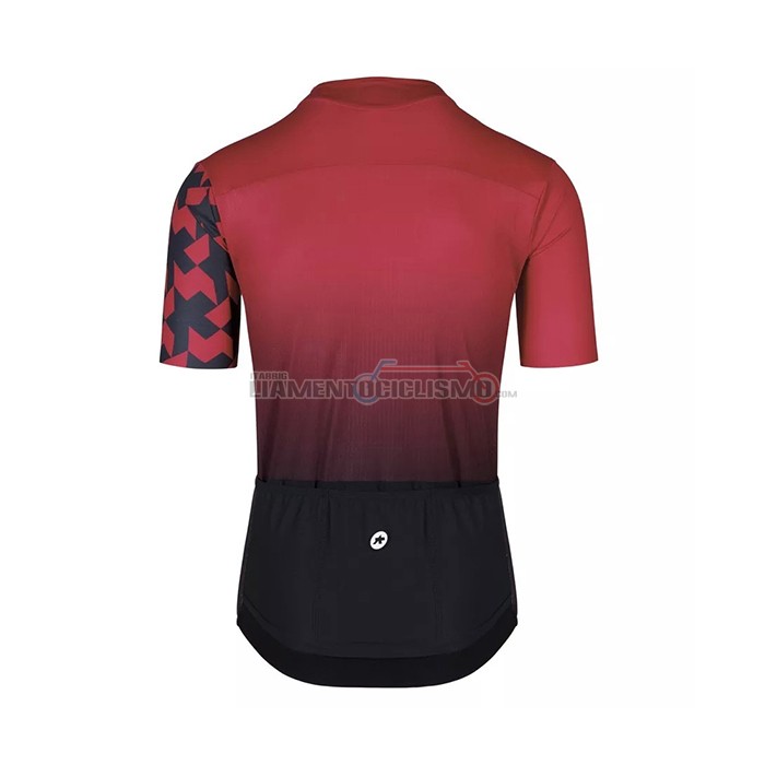 Abbigliamento Ciclismo Assos Manica Corta 2021 Scuro Rosso